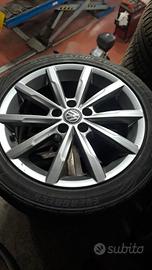 cerchi in lega originali wolkswagen + 2 gomme nuov