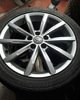 cerchi in lega originali wolkswagen + 2 gomme nuov