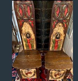 Coppia sedie neogotiche antiquariato
