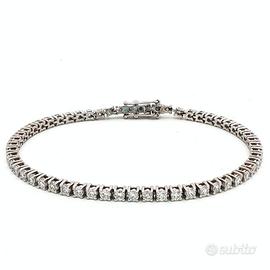 Bracciale Tennis di Diamanti in Oro Bianco
