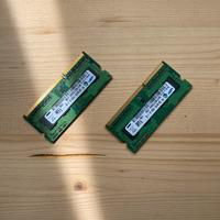 2 moduli ram samsung 2gb ddr3 1333 mhz sodimm