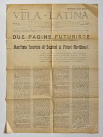 Vela Latina, anno IV, 1916. Foglio futurista. RARO