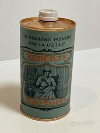 Scatola Roberts Boro-Talcum antica anni 20-30