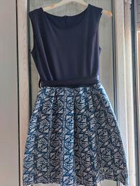 vestito corto colore blu