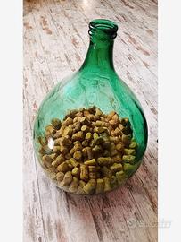 Damigiana cm. 65 vetro verde con tappi sughero