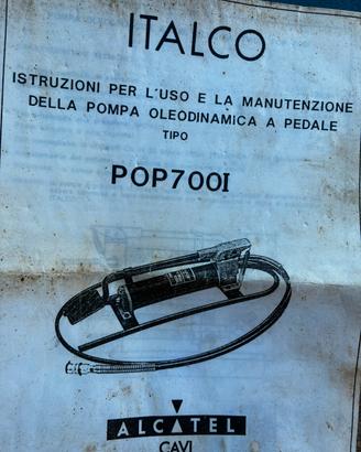 Pompa oleodinamica a pedale