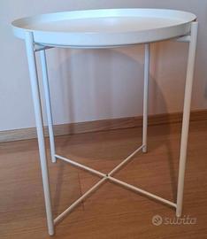 Tavolino vassoio, comodino. bianco 45×53 Gladom