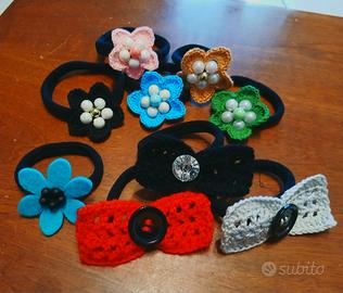 elastici capelli uncinetto 