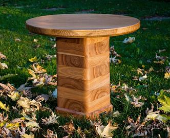 Tavolino Rovere e olmo Massello