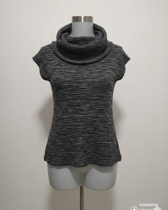 Maglia sottogiacca a collo alto in maglia operata 