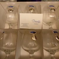 sei bicchieri cognac con argento 925