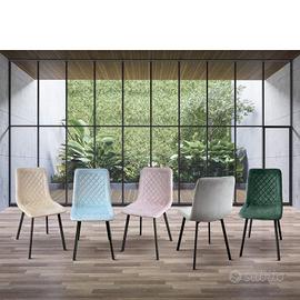 Nuove sedie in tessuto vari colori