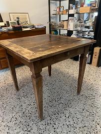 Tavolo antico fine '800 in legno restaurato