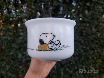 Set Nuovo 4 Tazze di Snoopy Cervè anni 80 Vintage