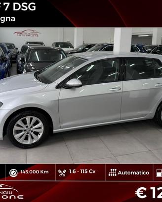 VW GOLF 7 1.6 TDI 115CV DSG 5p. FINANZIABILE
