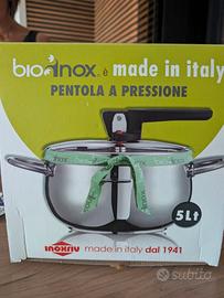 BIOINOX Pentola a Pressione 5L in Acc. Inox 18/10