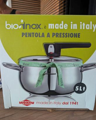 BIOINOX Pentola a Pressione 5L in Acc. Inox 18/10