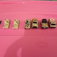 micro machines vintage 7 veicoli militari +soldato