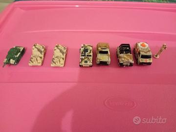 micro machines vintage 7 veicoli militari +soldato