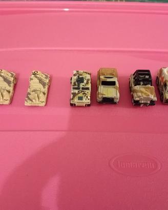 micro machines vintage 7 veicoli militari +soldato