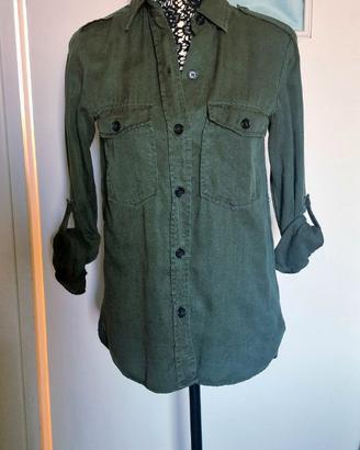 Camicia safari Zara verde oliva