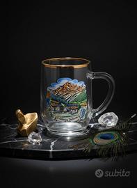Bicchiere vetro vintage birra Alpi