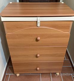 Mobile fasciatoio  con vasca da bagno