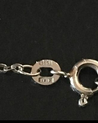 oro bianco 750 18kt collana 