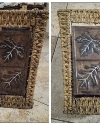 Porta piante in rattan 