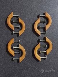 Set 8 maniglie usate PVC simil legno noce chiaro