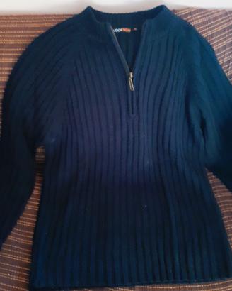 Maglione LOOK NOW con zip nero mis. XL Usato