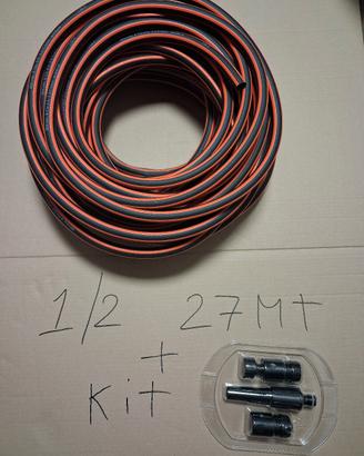 tubo irrigazione gardena  1/2 da 27mt+kit