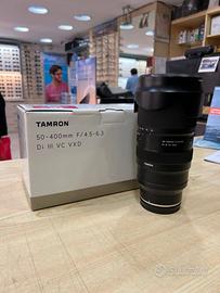 TAMRON 50-400mm F/4.5-6.3 Di III VC VXD attacco Ni