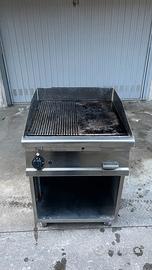 Piastra frytop rigata/liscia gas LOTUS linea 70