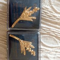 Spille mimosa retro' placcate oro