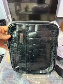 Tracolla Piquadro in pelle nera originale