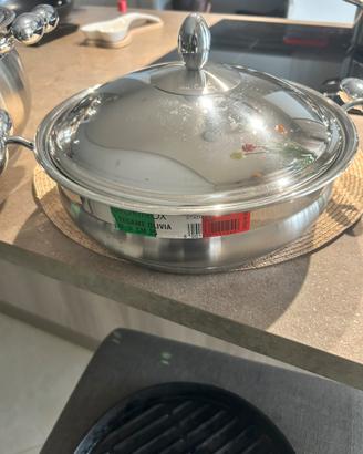 Set di pentole acciaio inox nuove