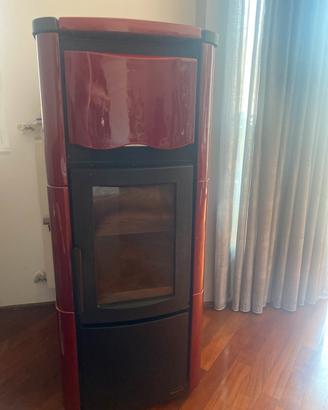 Termo stufa LUCREZIA IDRO STEEL Bordeaux