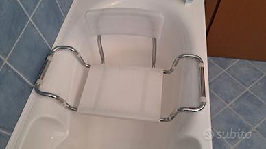 Sedile per vasca da bagno con schienale