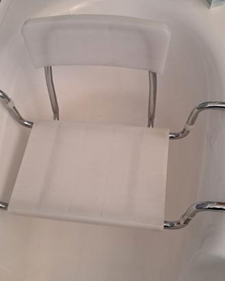 Sedile per vasca da bagno con schienale