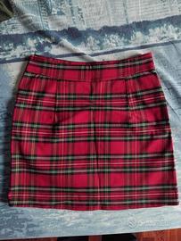 Mini gonna a quadretti rossa S/XS