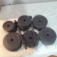 2 manubri palestra 30kg come nuovi