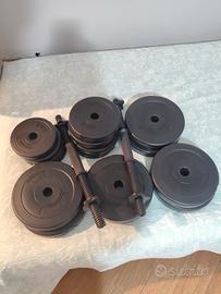 2 manubri palestra 30kg come nuovi