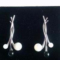 Orecchini argento 925 mill rodiati