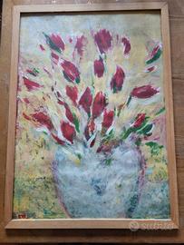 Quadro dipinto olio su carta e firmato 50x70