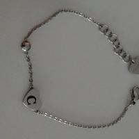 Bracciale con lettera C sul cuore e punto luce