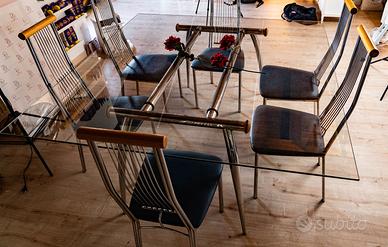 tavolo in vetro + sedie