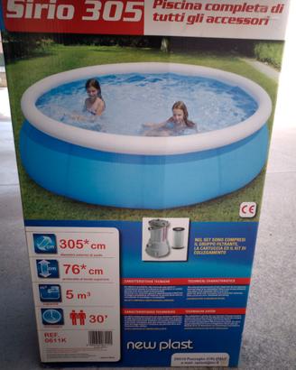 Piscina Gonfiabile Sirio 305x76 cm Set Completo