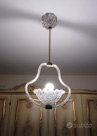 Lampadario in vetro di Murano Art Deco anni '30