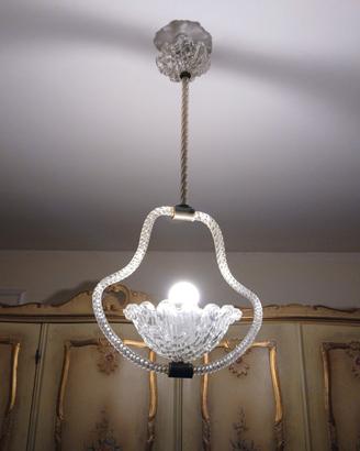 Lampadario in vetro di Murano Art Deco anni '30